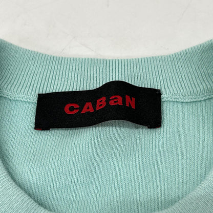 CABaN キャバン 24SS グリーン コットンカシミヤ ポケットクルーネックカーディガン トップス