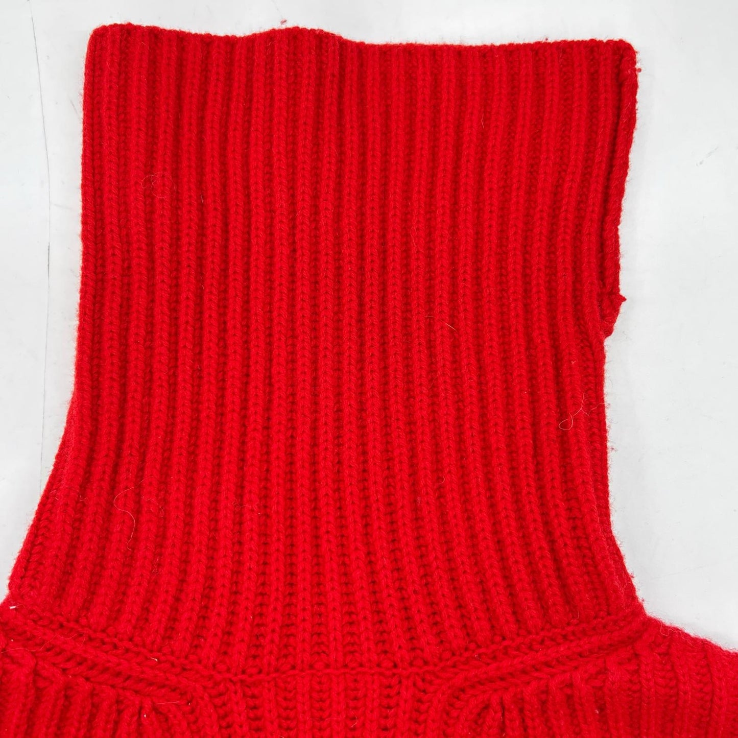 FN-WN-KNIT000018 Red Oversized Turtleneck Knit Top XS Women's