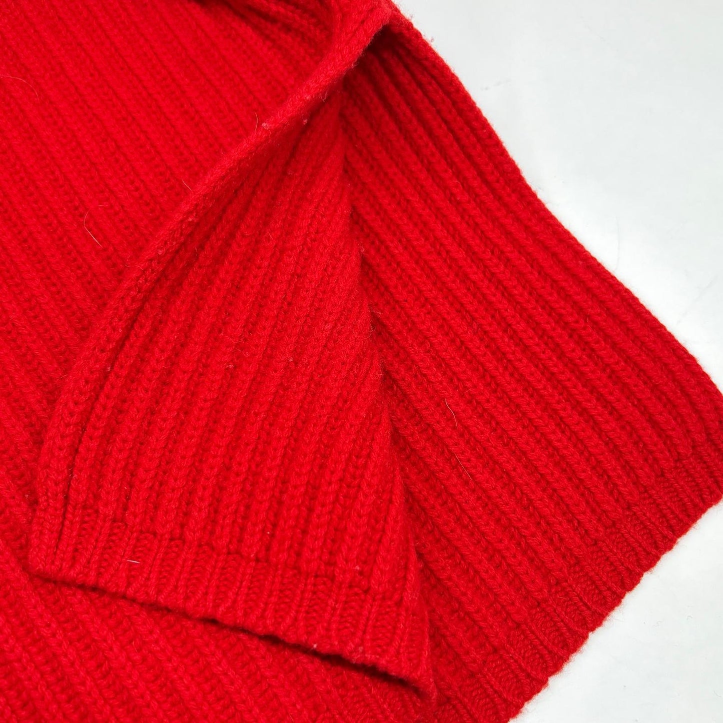 FN-WN-KNIT000018 Red Oversized Turtleneck Knit Top XS Women's
