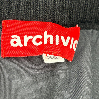 archivio アルチビオ A416003 ブラック ゴルフウエア フェザー リブニット スカート スカート