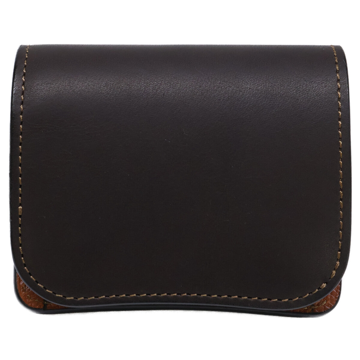 WILDSWANS 【Like New / Limited Edition from Direct Store】 CSS-PALM/NOV/EBExESD/CAM Palm Novonappa Calf/Embossed Saddle Pull-Up Mini Wallet Bi-fold Wallet (with coin purse) Men's