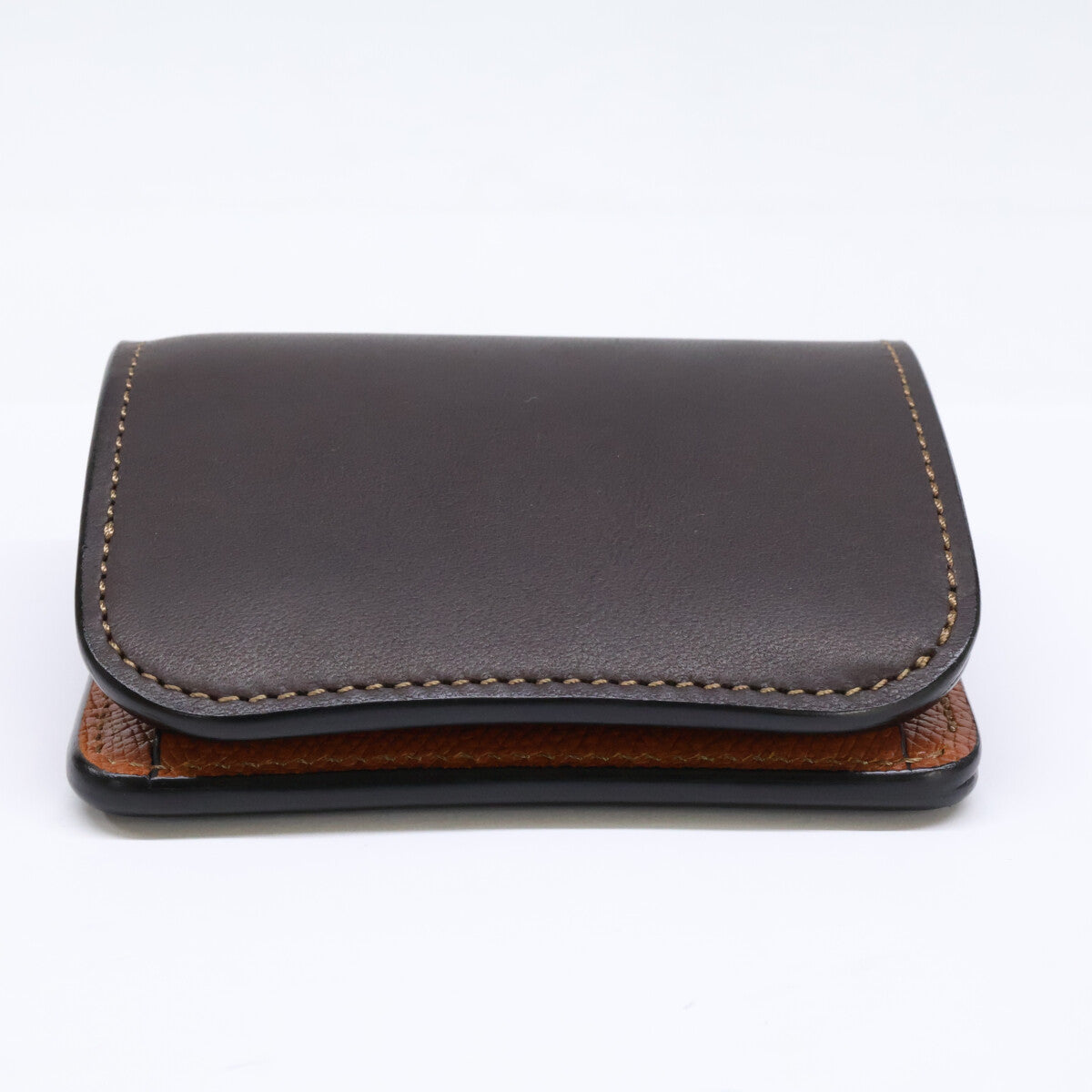 WILDSWANS 【Like New / Limited Edition from Direct Store】 CSS-PALM/NOV/EBExESD/CAM Palm Novonappa Calf/Embossed Saddle Pull-Up Mini Wallet Bi-fold Wallet (with coin purse) Men's