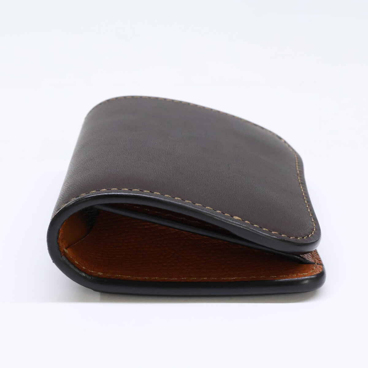 WILDSWANS 【Like New / Limited Edition from Direct Store】 CSS-PALM/NOV/EBExESD/CAM Palm Novonappa Calf/Embossed Saddle Pull-Up Mini Wallet Bi-fold Wallet (with coin purse) Men's