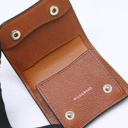 WILDSWANS 【Like New / Limited Edition from Direct Store】 CSS-PALM/NOV/EBExESD/CAM Palm Novonappa Calf/Embossed Saddle Pull-Up Mini Wallet Bi-fold Wallet (with coin purse) Men's