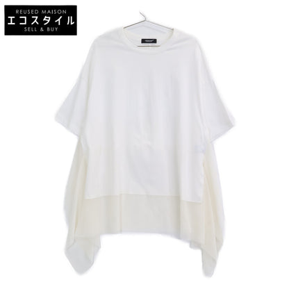 UNDERCOVER 24AW White Lace-paneled Short Sleeve Cut-sew Top