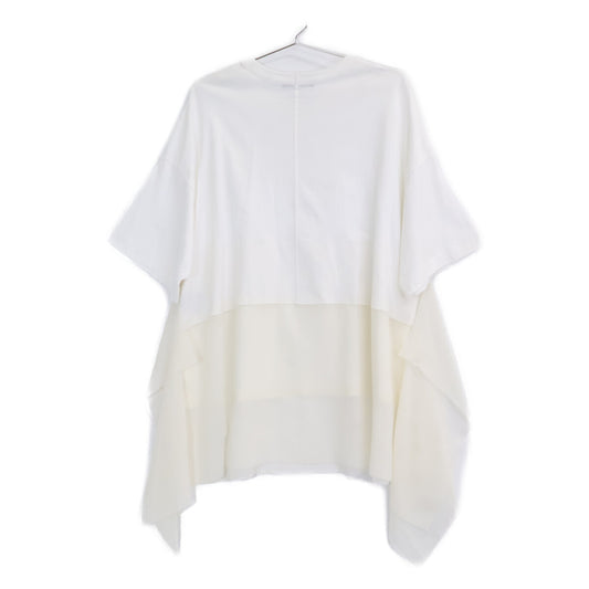 UNDERCOVER 24AW White Lace-paneled Short Sleeve Cut-sew Top