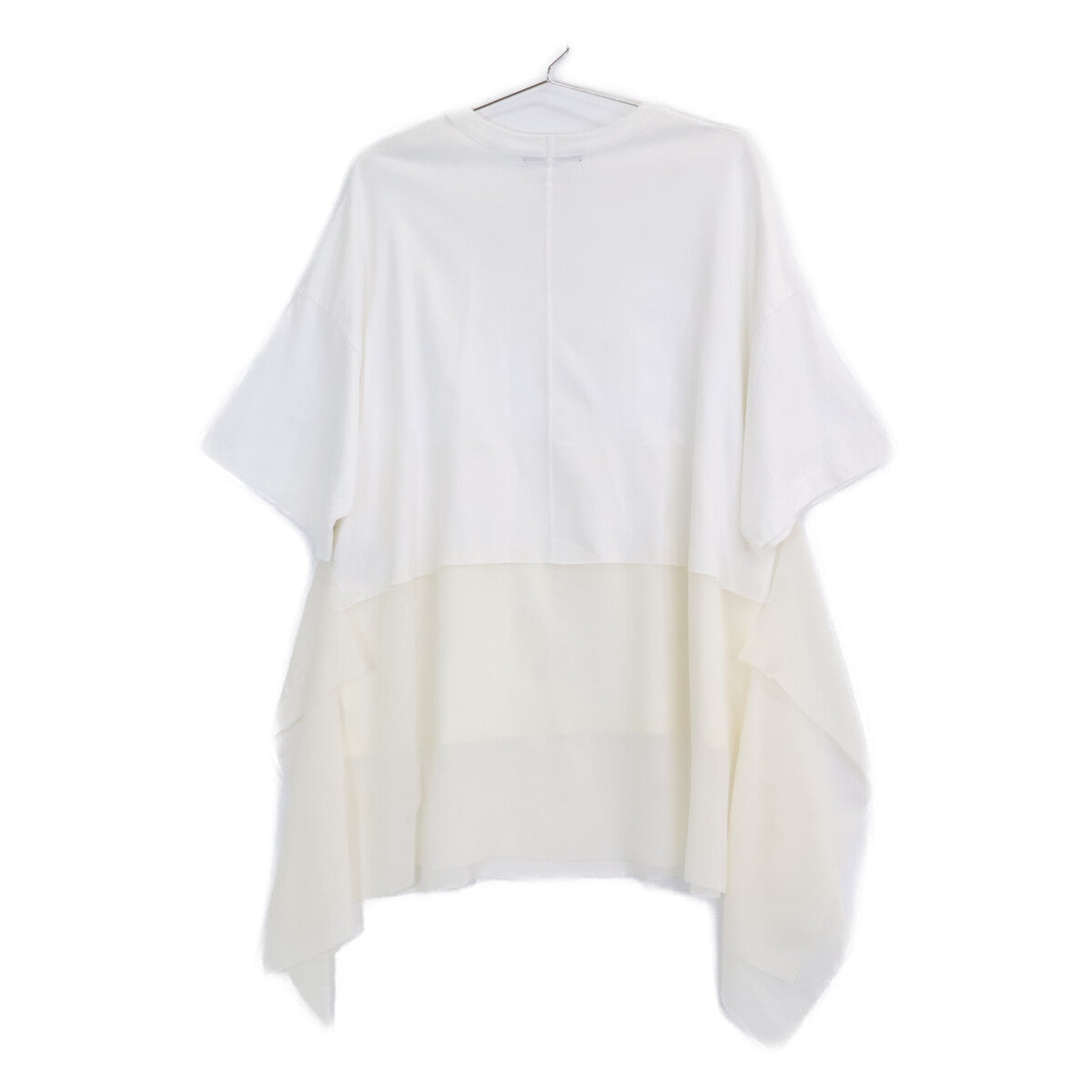 UNDERCOVER 24AW White Lace-paneled Short Sleeve Cut-sew Top