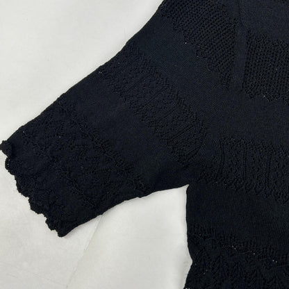 FETICO FTC252-0716 Black STRETCH LACE KNIT BODYSUIT Top