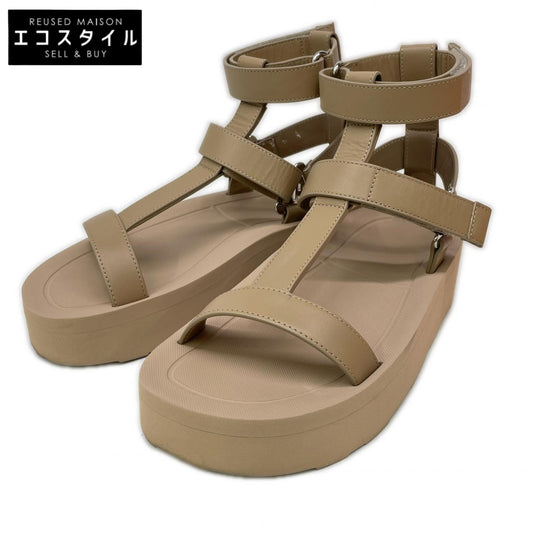 HERMES 【Near Mint】221033Z ENID Calfskin H-Diamant Buckle Sandals Shoes