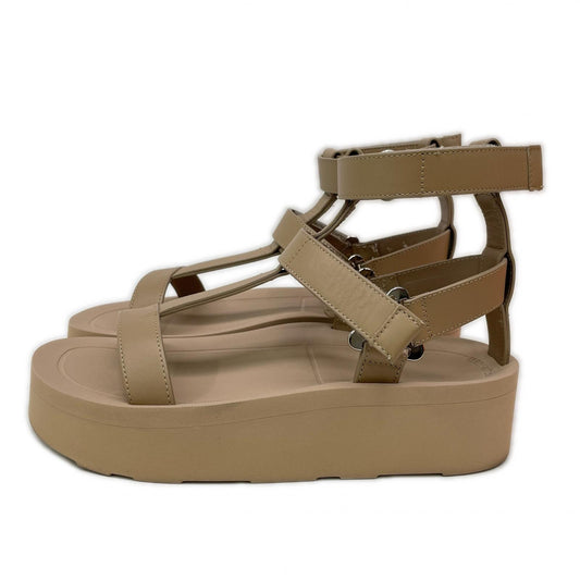 HERMES 【Near Mint】221033Z ENID Calfskin H-Diamant Buckle Sandals Shoes