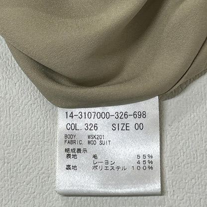 14-3107000 ﾍﾞｰｼﾞｭ ｳｰﾙ×ﾚｰﾖﾝ ﾀｯｸ切り替え ﾐﾃﾞｨｱﾑﾌﾚｱｽｶｰﾄ スカート 00 レディース