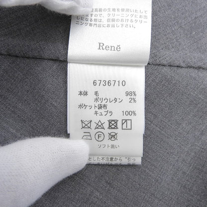 美品 ウール混 ノースリーブ ドレスワンピース レディース グレー 34 6736710 ワンピース 34 レディース
