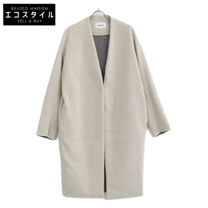 ENFOLD 300BA630-1670 Wool Reversible No-Collar Coat 38 Ladies