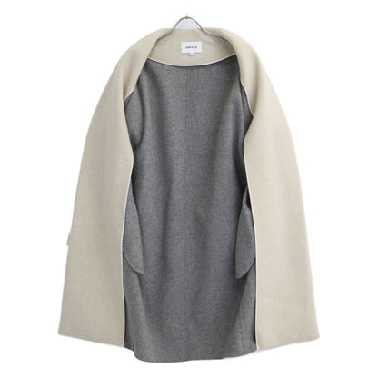 ENFOLD 300BA630-1670 Wool Reversible No-Collar Coat 38 Ladies
