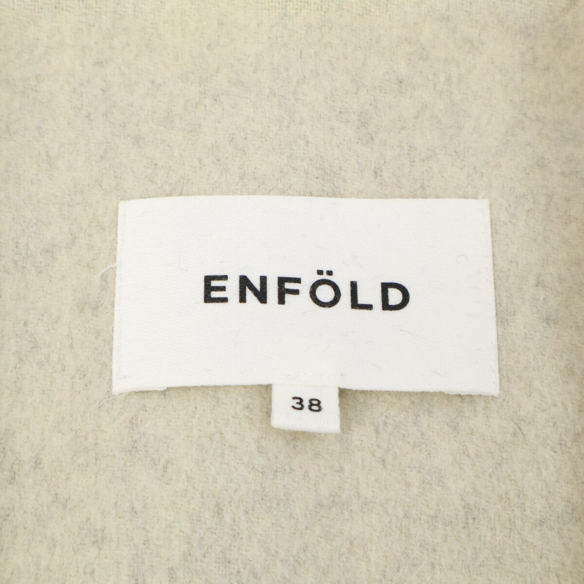 ENFOLD 300BA630-1670 Wool Reversible No-Collar Coat 38 Ladies