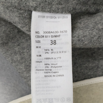 ENFOLD 300BA630-1670 Wool Reversible No-Collar Coat 38 Ladies