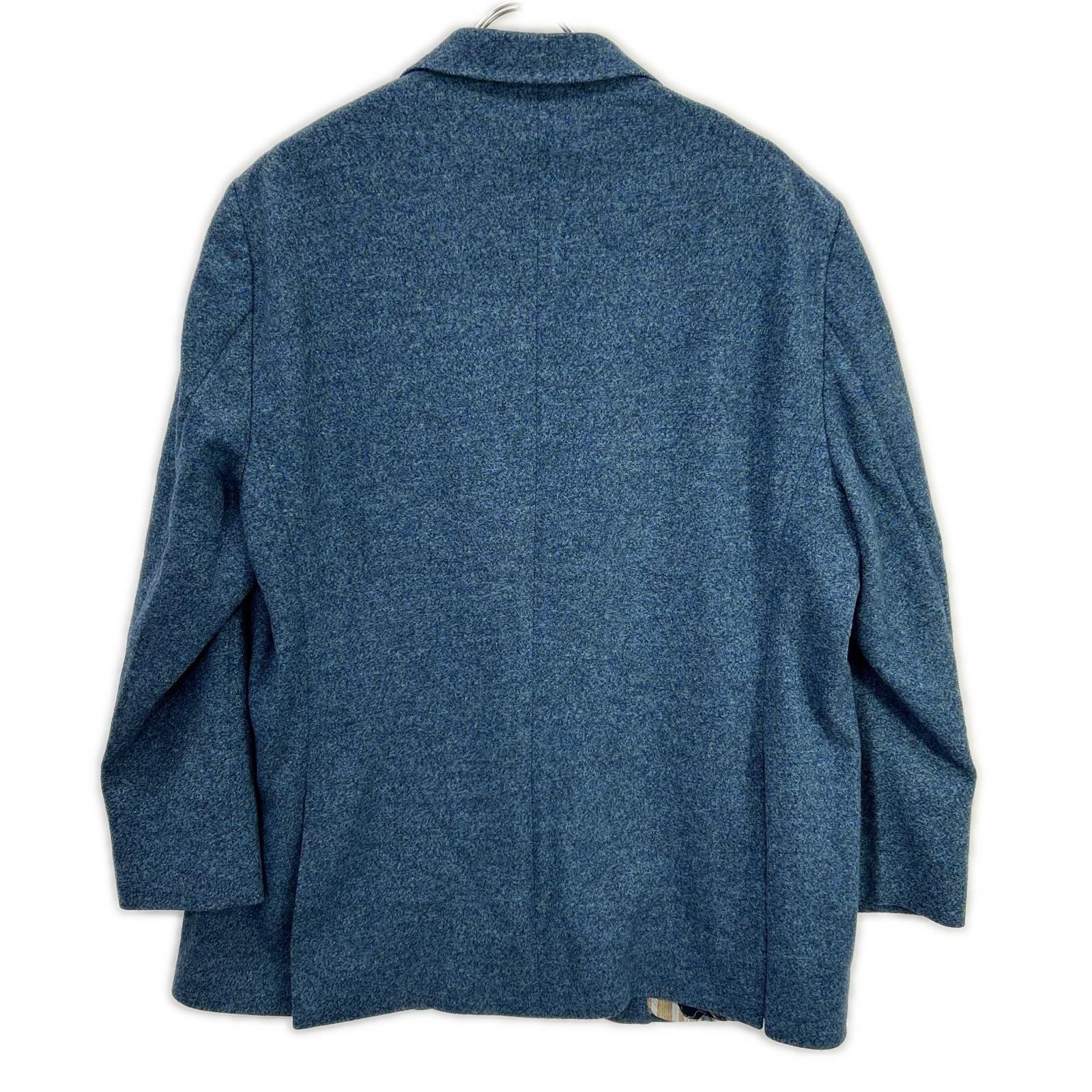 ETRO 艾特罗 172-1187Q-0109 NEW JERSEY 蓝色 羊毛 植物印花衬里 侧开衩两扣西装外套