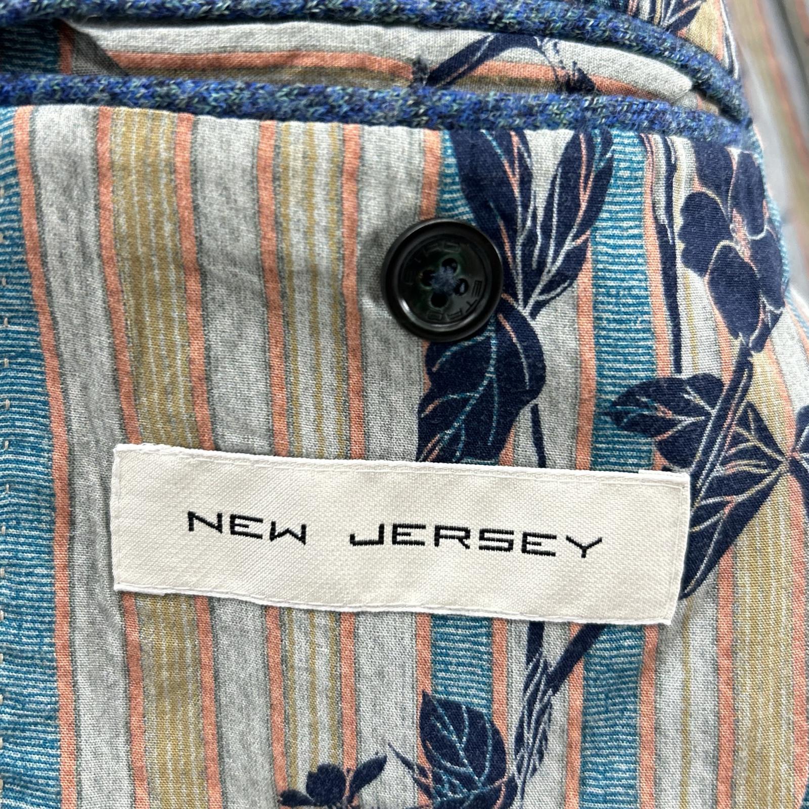 ETRO 艾特罗 172-1187Q-0109 NEW JERSEY 蓝色 羊毛 植物印花衬里 侧开衩两扣西装外套