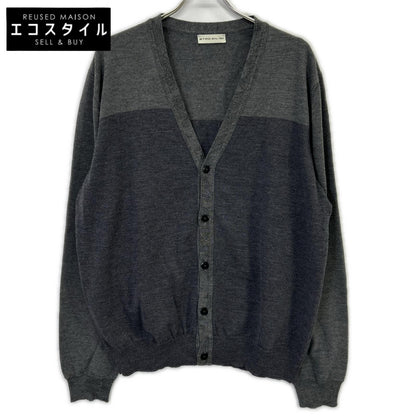 ETRO 艾特罗 172-1M102-9601 灰色 100%羊毛 双色纽扣针织开衫 上衣