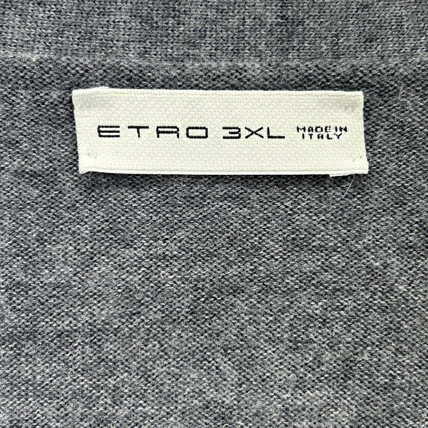 ETRO 艾特罗 172-1M102-9601 灰色 100%羊毛 双色纽扣针织开衫 上衣