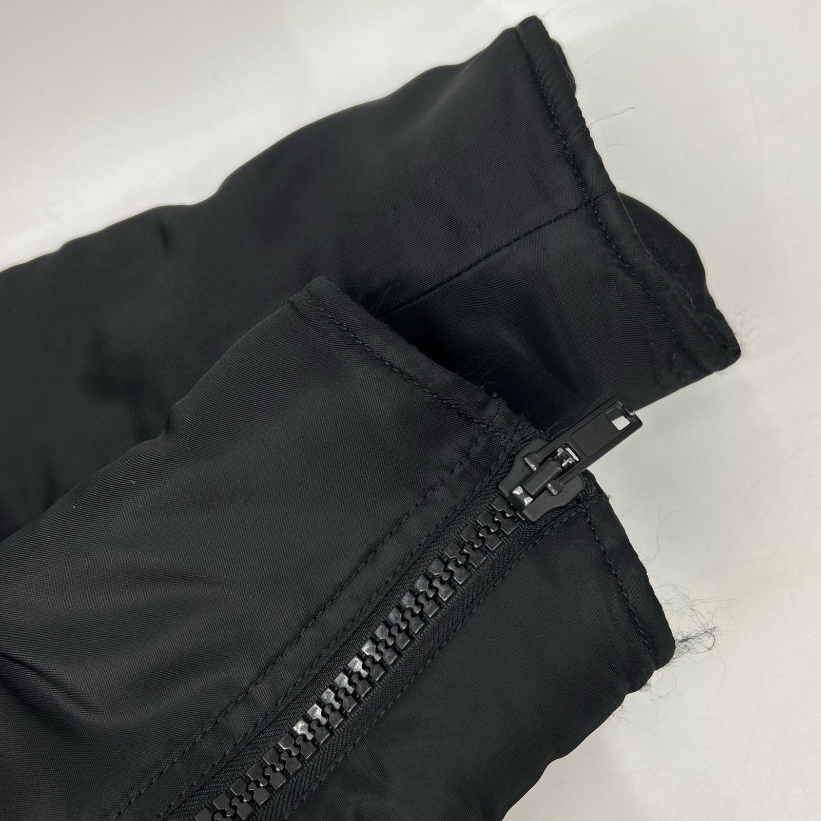MM6 エムエムシックス S62AN0013 ブラック ナイロン 5ZIP 八の字 パデットライダースジャケット ジャケット