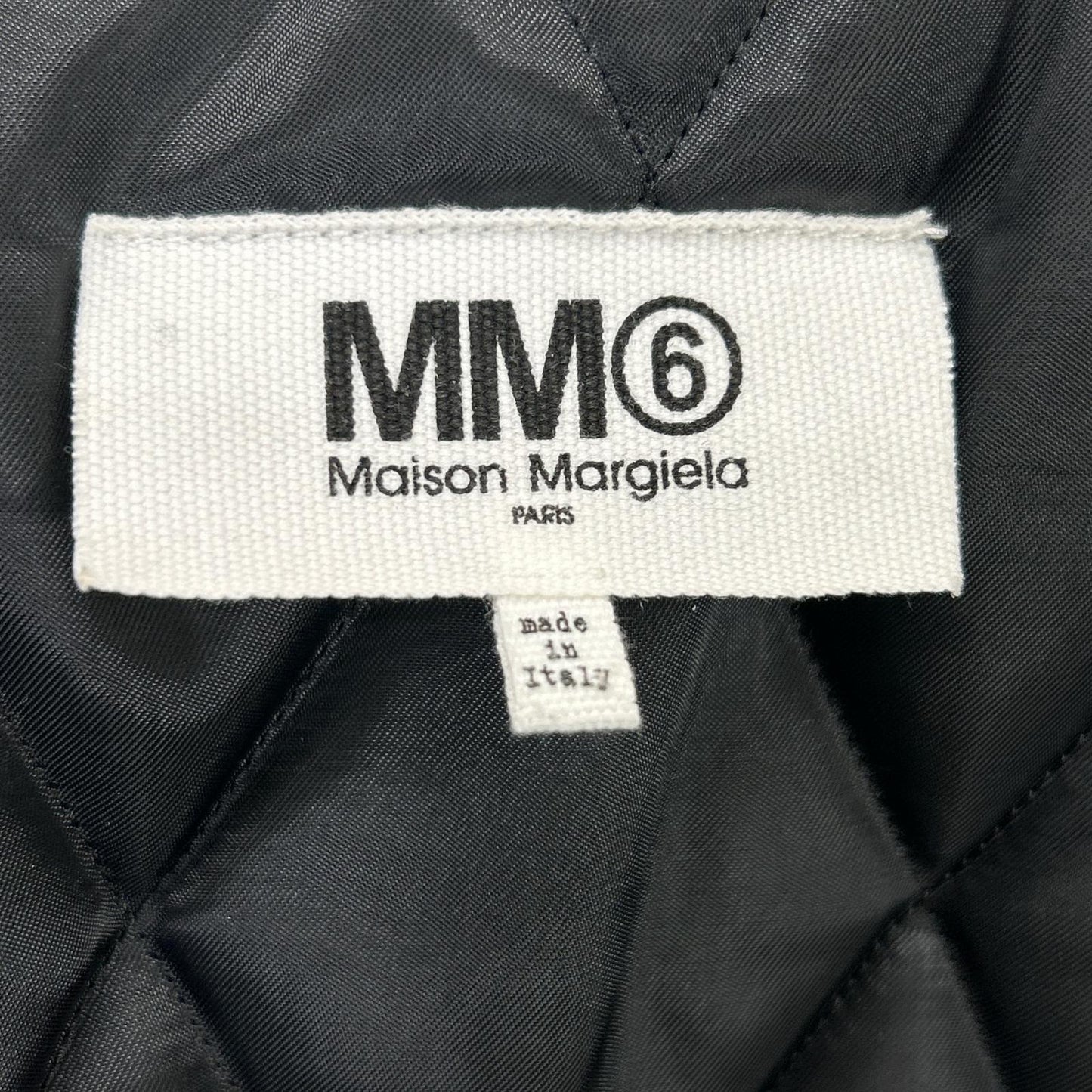 MM6 エムエムシックス S62AN0013 ブラック ナイロン 5ZIP 八の字 パデットライダースジャケット ジャケット