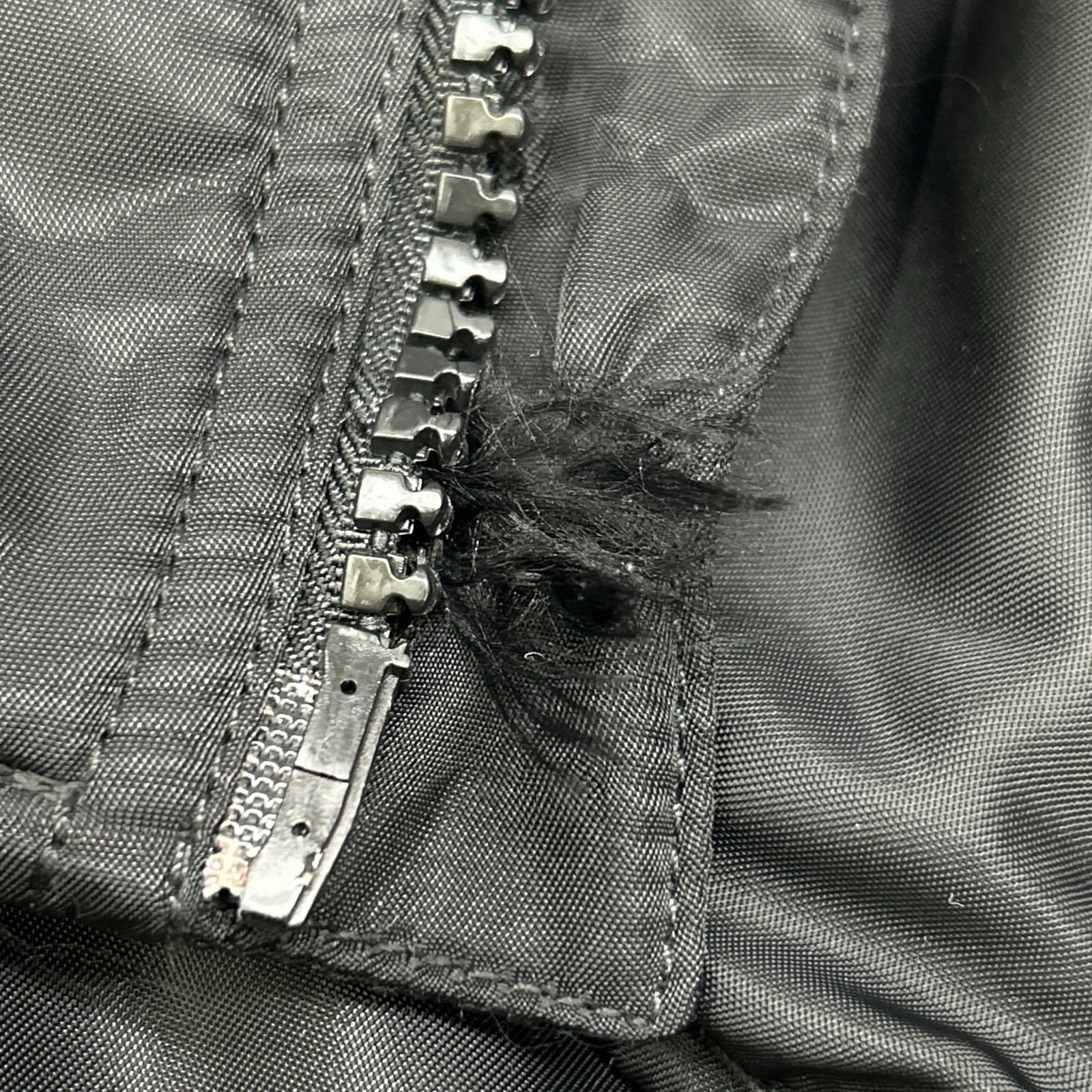 MM6 エムエムシックス S62AN0013 ブラック ナイロン 5ZIP 八の字 パデットライダースジャケット ジャケット