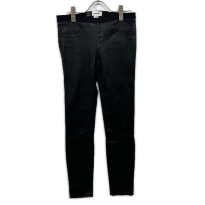 Black sheepskin leather skinny pants, bottoms, size 4, women's