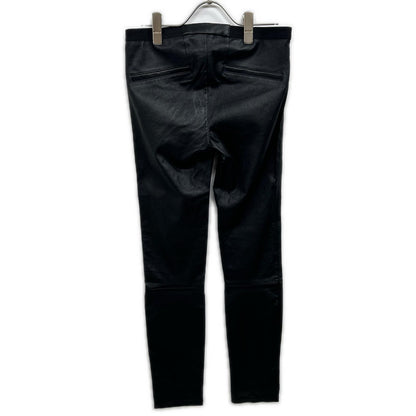 Black sheepskin leather skinny pants, bottoms, size 4, women's