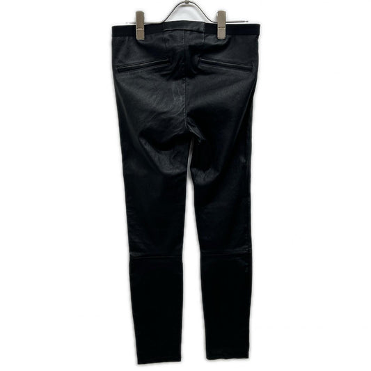 Black sheepskin leather skinny pants, bottoms, size 4, women's