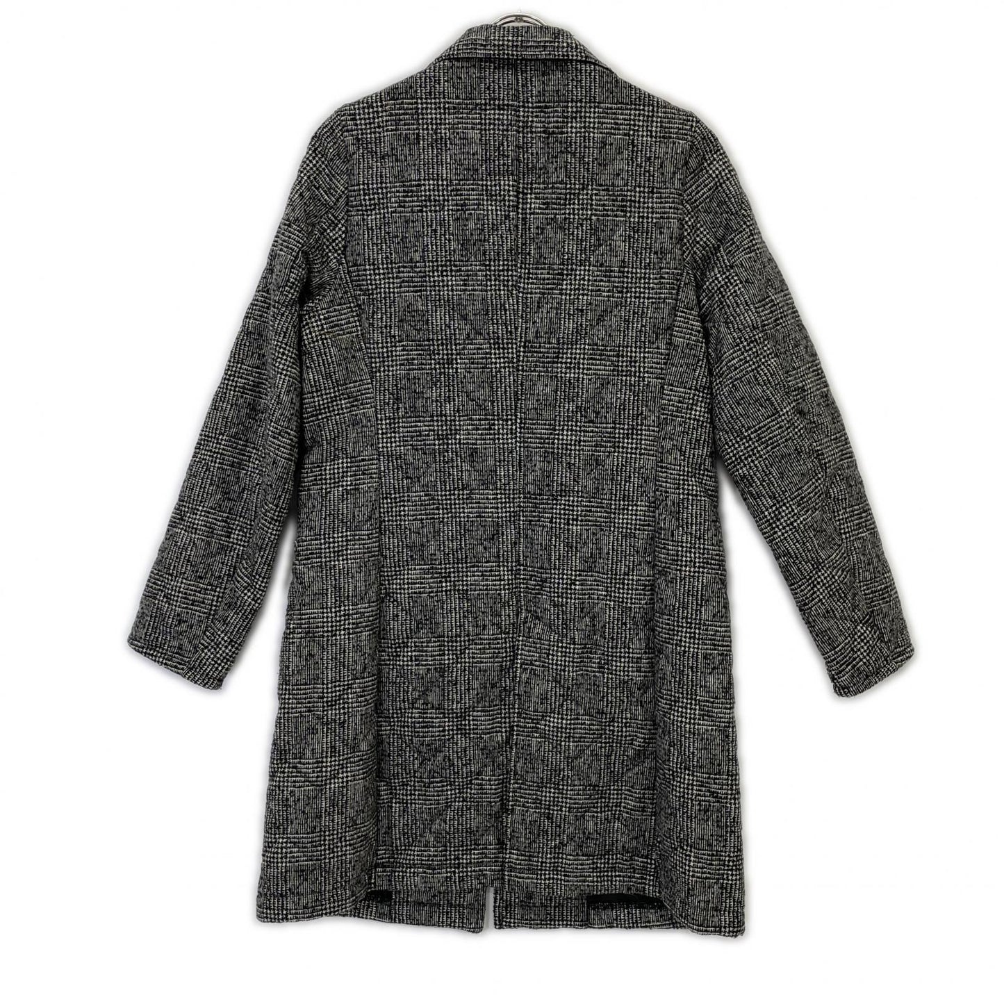LAVENHAM Gray British-made Gray x Black Tweed Quilting Chester Coat Coat 38 Women's