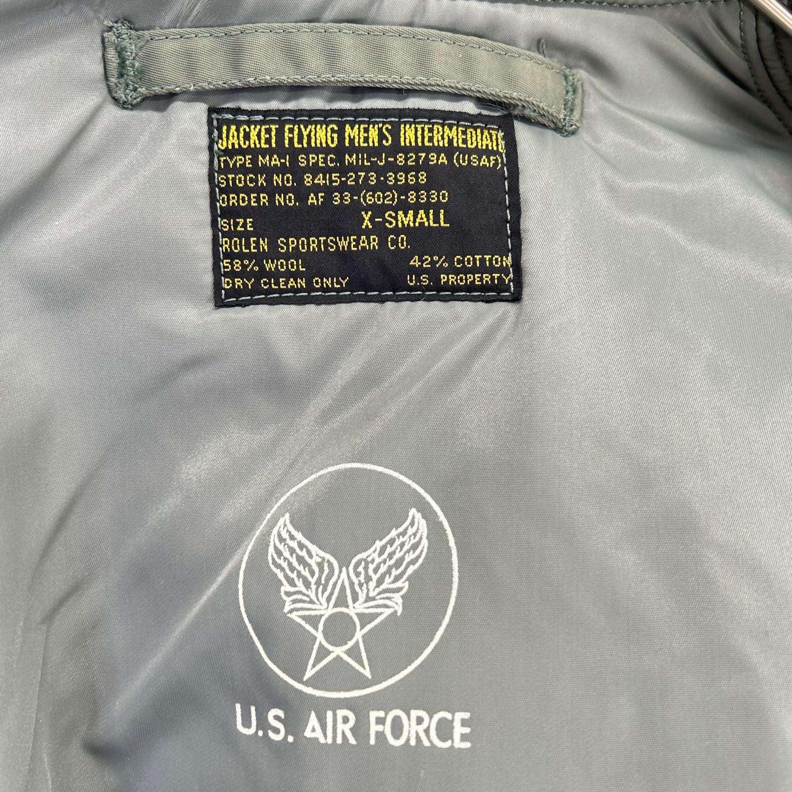THE REAL MCCOY'S ザリアルマッコイズ MIL-J-8279A ROLEN SPORTSWAR社 MA-1 ﾅｲﾛﾝ ジャケット XS メンズ