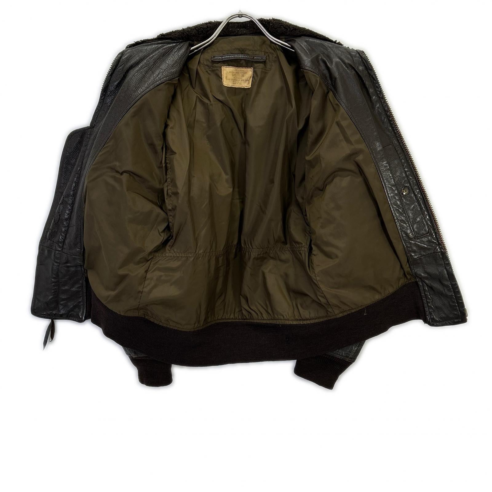 MILITARY ミリタリー MIL-J-7823E 70's ﾌﾞﾗｳﾝ STAR SPORTSWEAR社製 U.S NAVY G-1 Jacket ﾌﾗｲﾄｼﾞｬｹｯﾄ ジャケット 36 メンズ