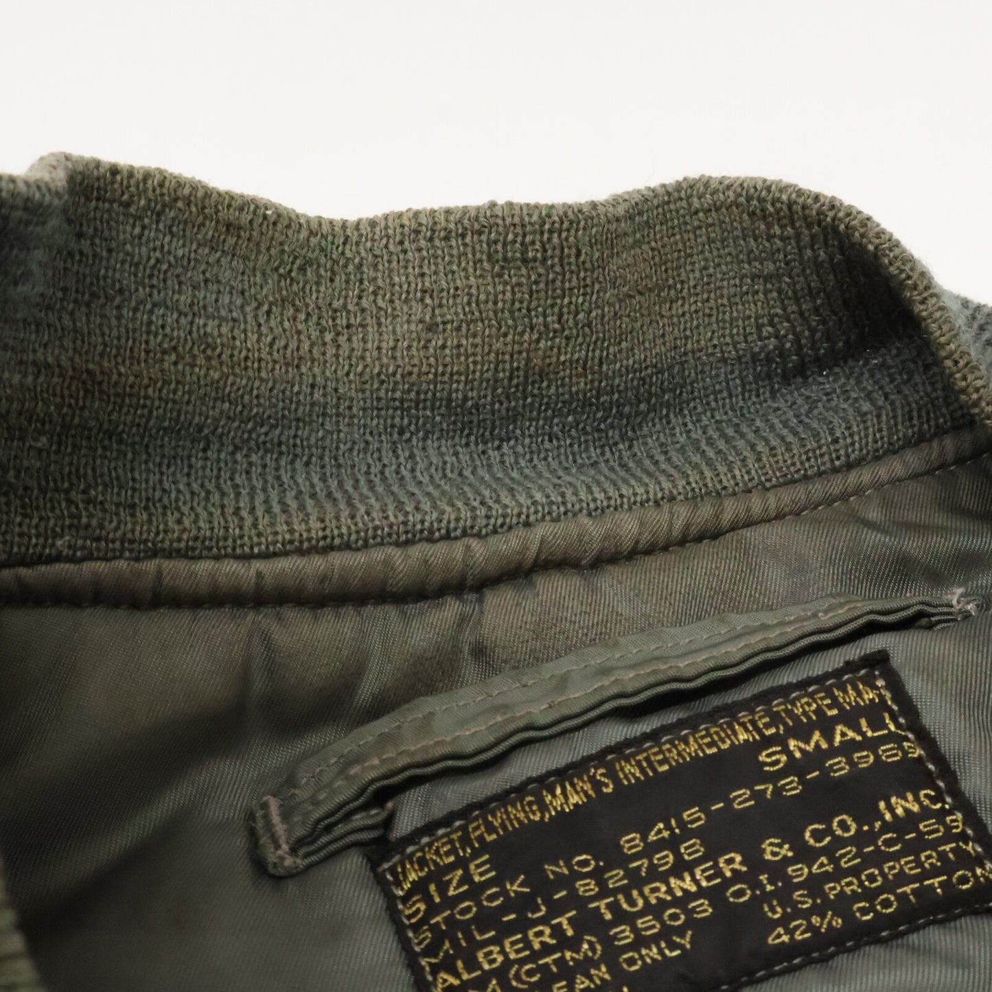 UNITED STATES AIRFORCE 联合航空 MIL-J-82798 50年代 ALBERT TURNER公司 MA-1 尼龙飞行夹克 夹克 S 男士