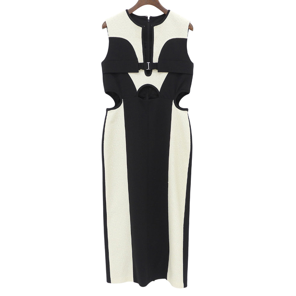 Black x Ivory Cylon Tweed Long Dress Women's Size 1 Dress 1 Women's