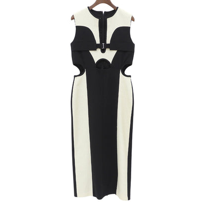 Black x Ivory Cylon Tweed Long Dress Women's Size 1 Dress 1 Women's