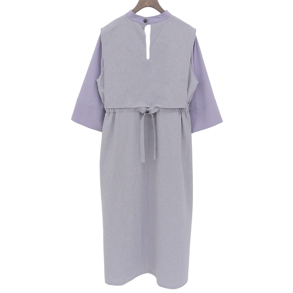 Excellent condition, purple slit sleeve flare shirt dress for women. FREE size.