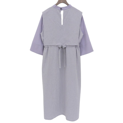 Excellent condition, purple slit sleeve flare shirt dress for women. FREE size.