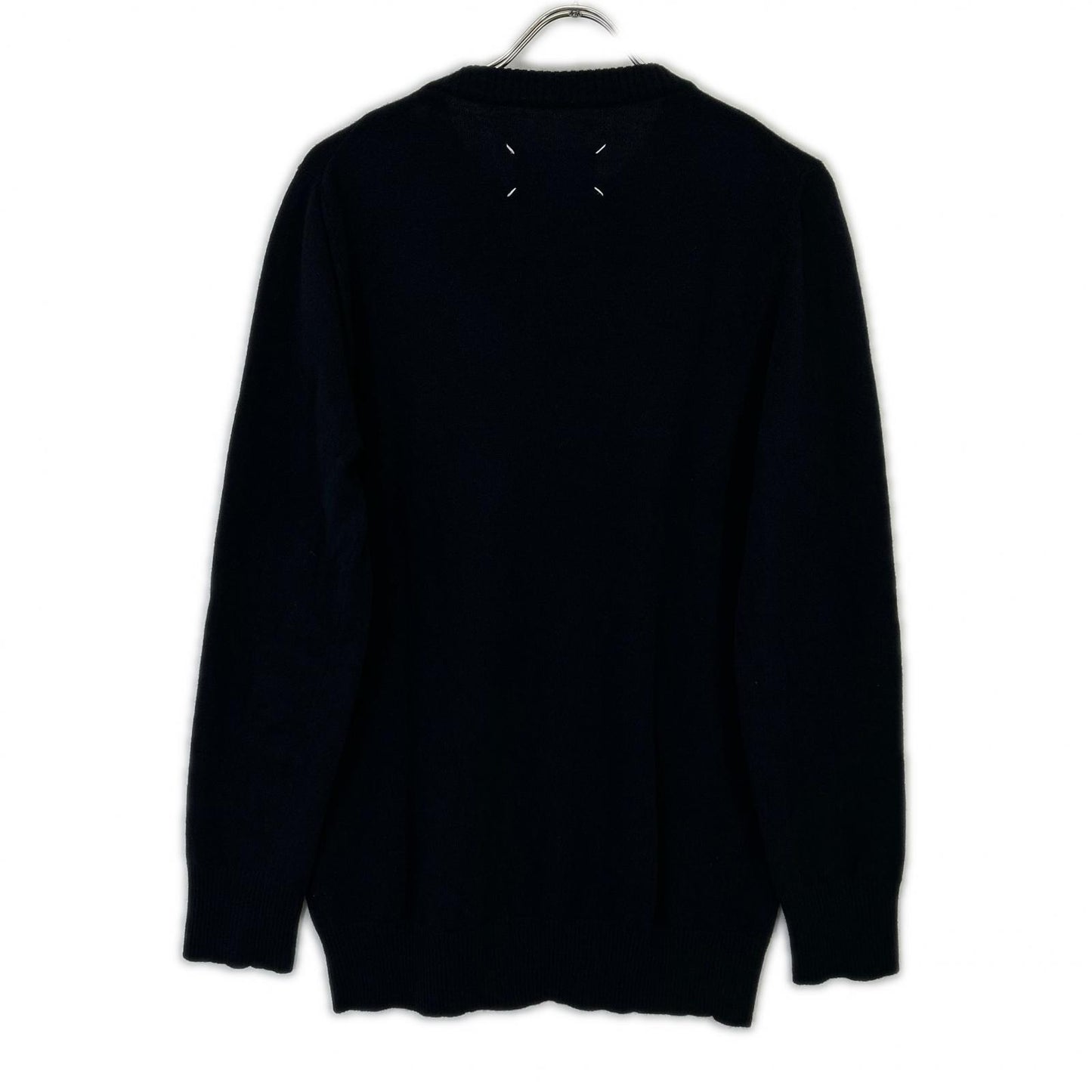 Maison Margiela メゾンマルジェラ S50HA1069 22年 ネイビー ウール 4ステッチクルーネックニット トップス