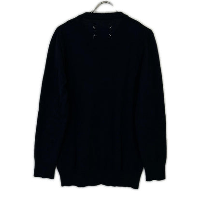 Maison Margiela メゾンマルジェラ S50HA1069 22年 ネイビー ウール 4ステッチクルーネックニット トップス