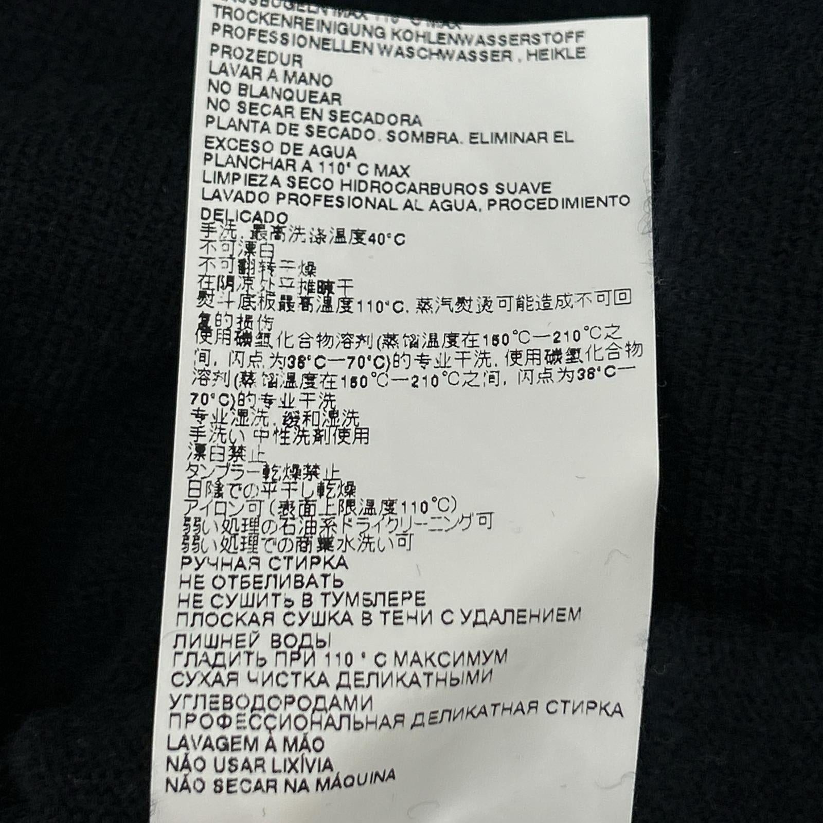 Maison Margiela メゾンマルジェラ S50HA1069 22年 ネイビー ウール 4ステッチクルーネックニット トップス