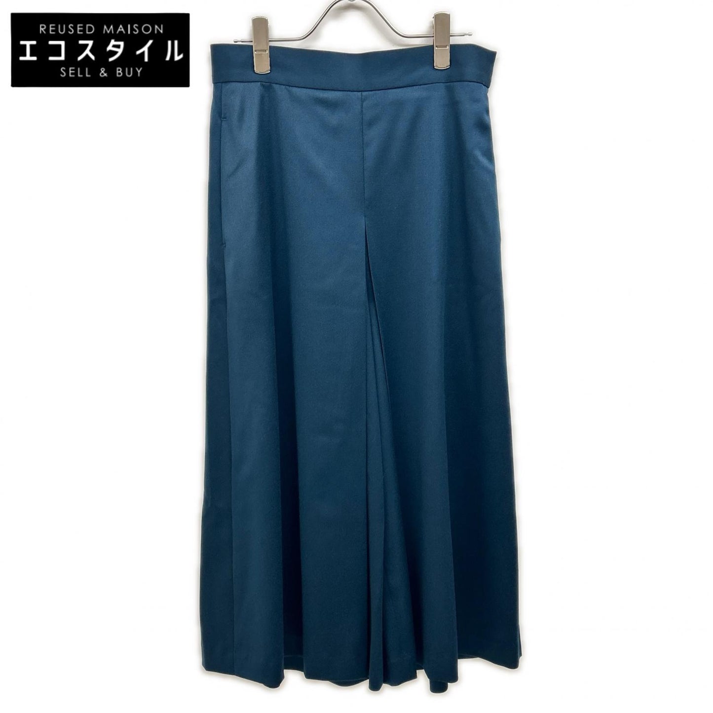 B1054AFP056 ﾌﾞﾙｰ ｳｰﾙｻﾃﾝｷｭﾛｯﾄﾊﾟﾝﾂ ボトムス 36 レディース