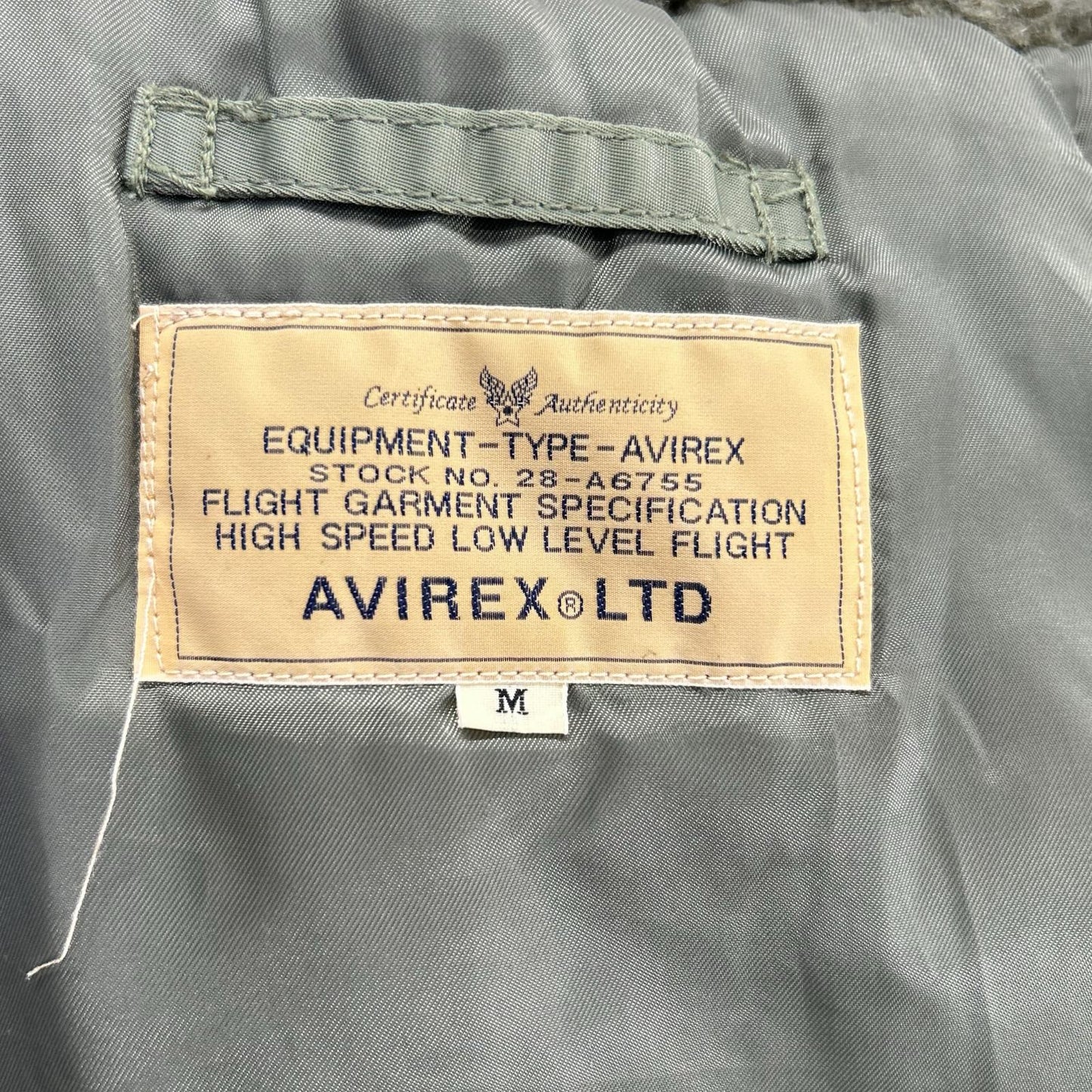 AVIREX 阿维莱克斯 6172027 鼠尾草绿 尼龙 N-3B 飞行夹克 夹克