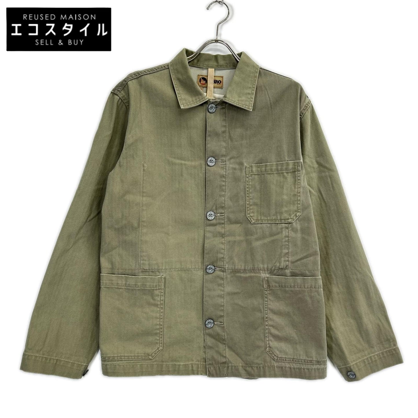NIGEL CABOURN ナイジェルケーボン 【LYBRO】セージグリーン コットン ミックスフィールドジャケット ジャケット