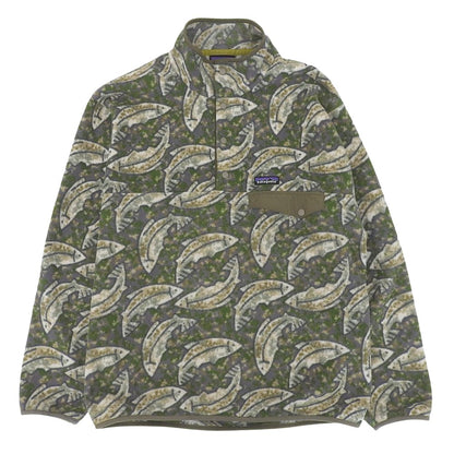 Patagonia パタゴニア 総柄 シンチラ スナップT プルオーバー トップス メンズ グリーン系 M トップス