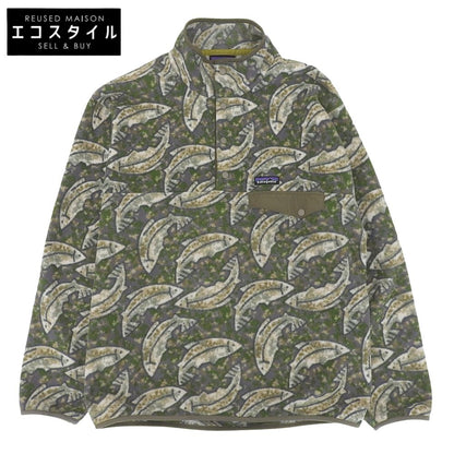 Patagonia パタゴニア 総柄 シンチラ スナップT プルオーバー トップス メンズ グリーン系 M トップス