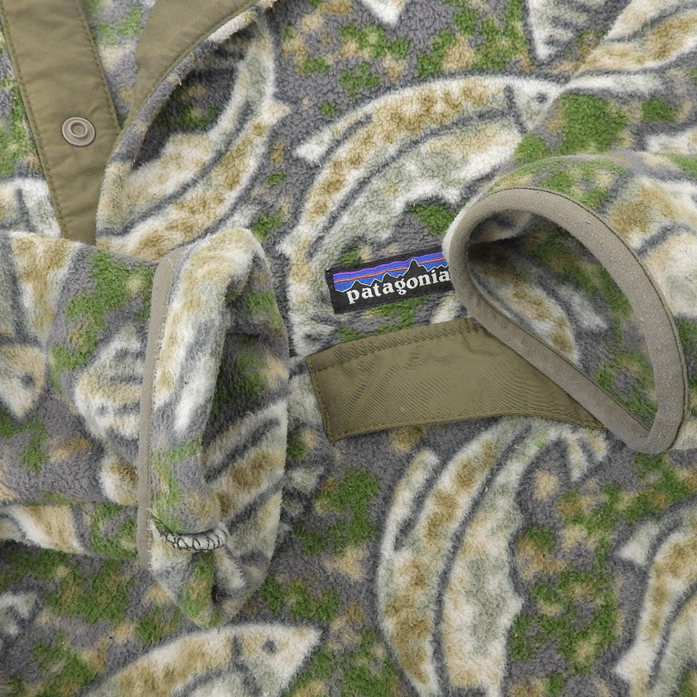 Patagonia パタゴニア 総柄 シンチラ スナップT プルオーバー トップス メンズ グリーン系 M トップス