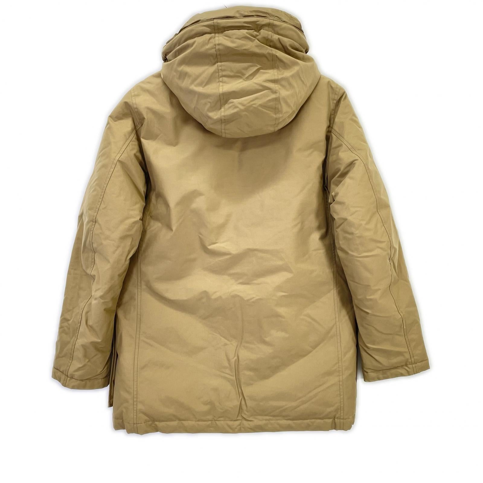 WOOLRICH WOOU0727 23AW Beige/ELMWOOD BROWN NEW ARCTIC PARKA NF No-Fur Down Jacket Coat L Men's