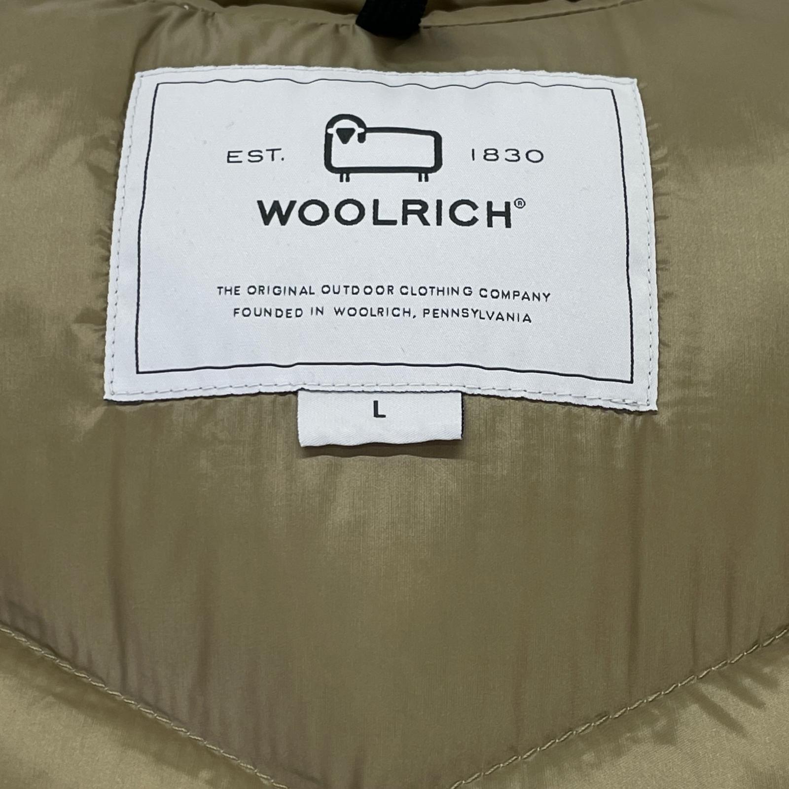 WOOLRICH WOOU0727 23AW Beige/ELMWOOD BROWN NEW ARCTIC PARKA NF No-Fur Down Jacket Coat L Men's