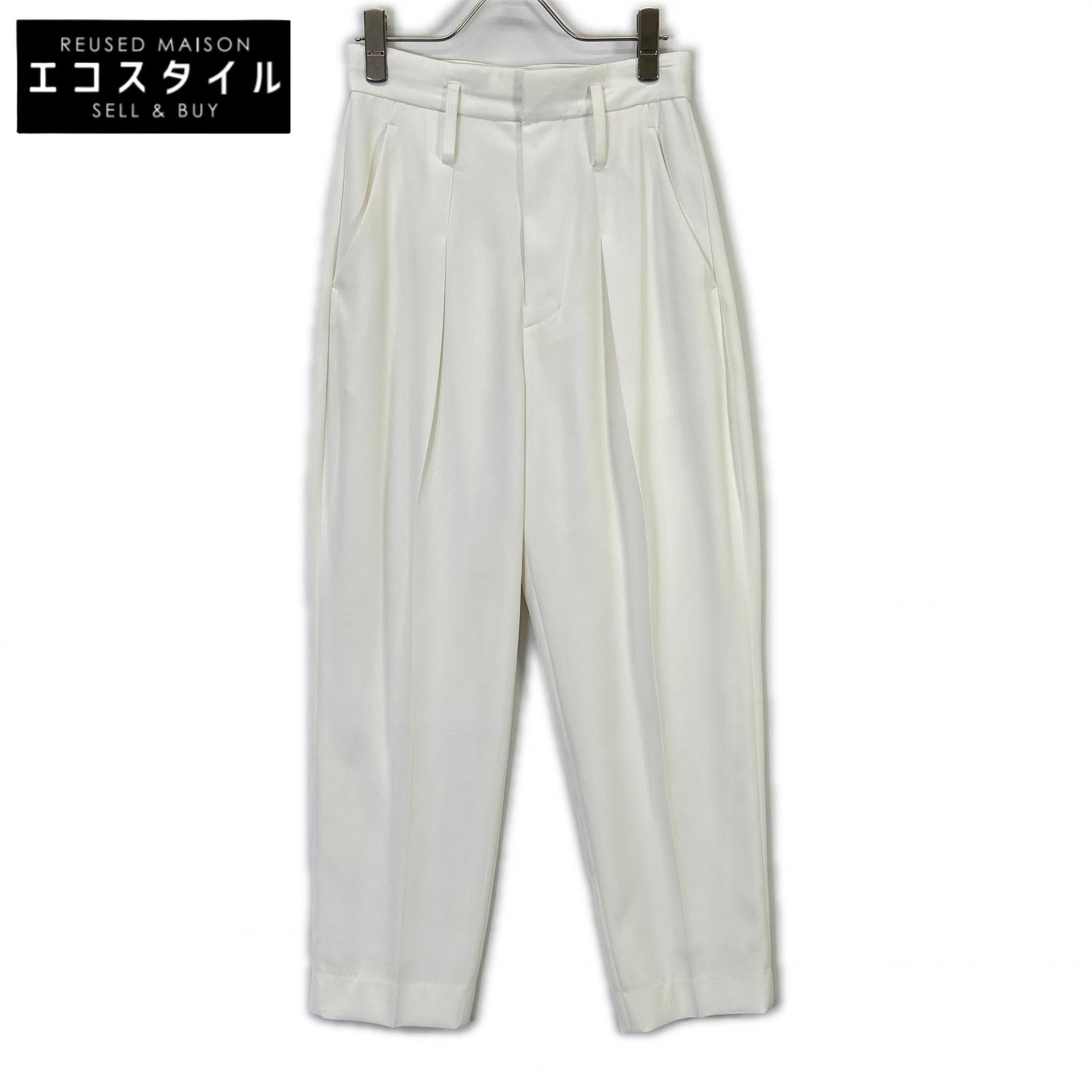 CADUNE x Megumi Kanzaki Collaboration 24SS 74178060 White Polyester Center Press Balloon Pants Bottoms